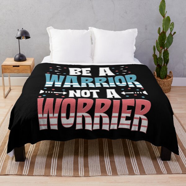 Item preview, Be A Warrior Not A Worrier Motivational Pun designed and sold by perfectpresents.
