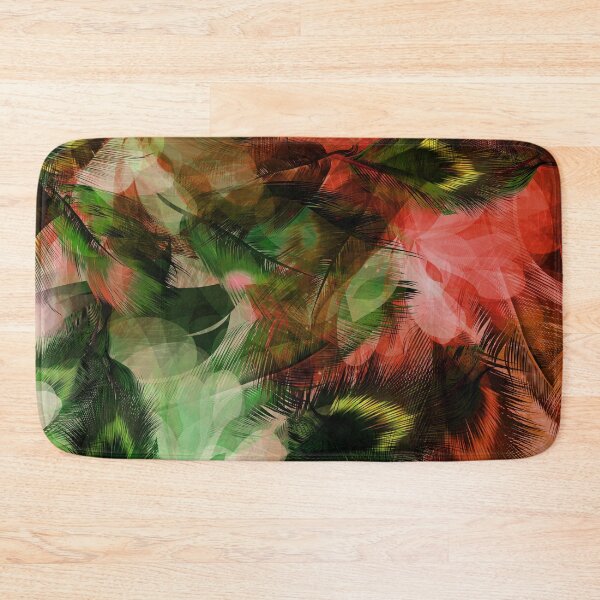 Item preview, Green and Red Peacock Feather Pattern designed and sold by SoccaTamam.