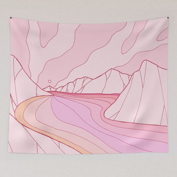 Item preview, The calm pink river designed and sold by Swadeillustrations.