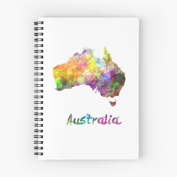 Item preview, Australia map in watercolor designed and sold by paulrommer.