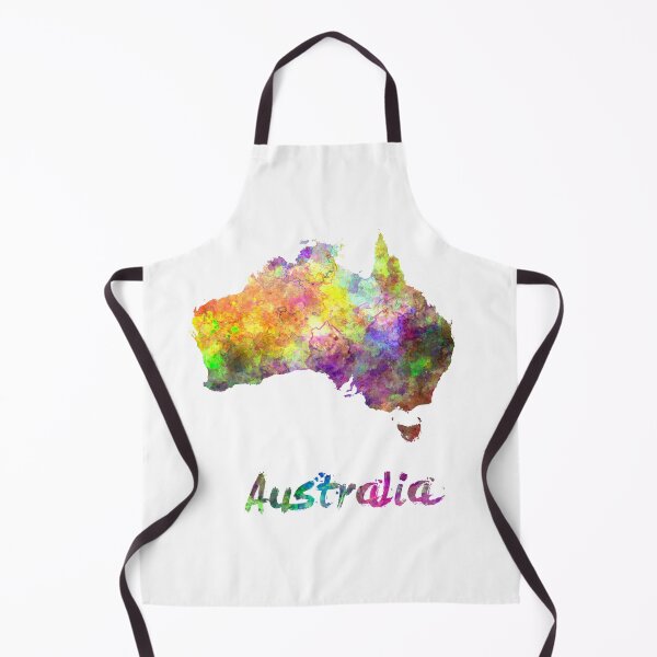 Item preview, Australia map in watercolor designed and sold by paulrommer.