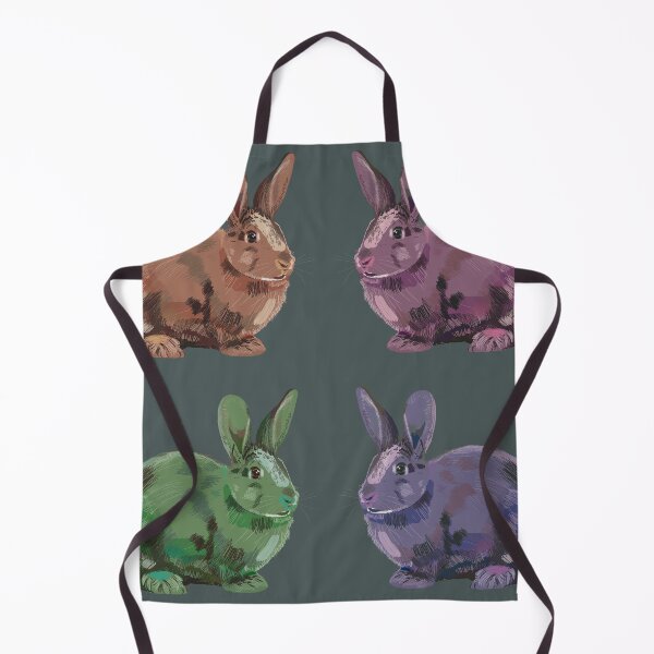 Item preview, Four cute rabbits on grey designed and sold by korasi.