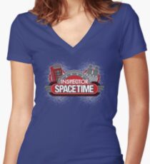Inspector Spacetime Blorgon Edition Women's Fitted V-Neck T-Shirt