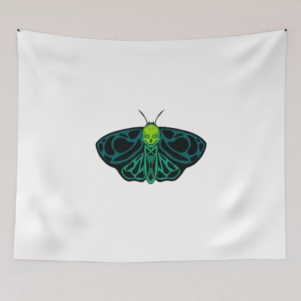 Item preview, Goth Moth skull art  designed and sold by Stam Aviram.