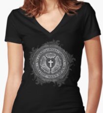 Luther Rose Christian Luther Seal Women's Fitted V-Neck T-Shirt