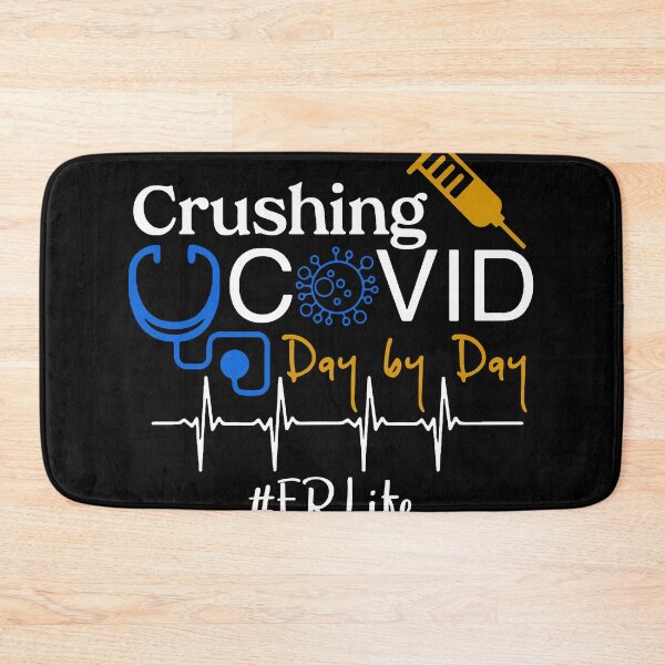 Item preview, Crushing Covd Day By Day ER 95 masked and vaccinated nurse life, frontline warrior nurse designed and sold by codyemantai.