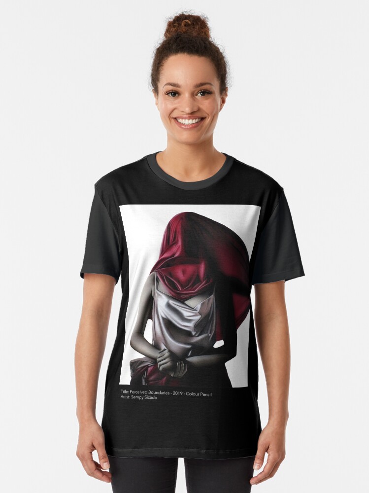 Alternate view of Perceived Boundaries (Colour pencil drawing) Graphic T-Shirt
