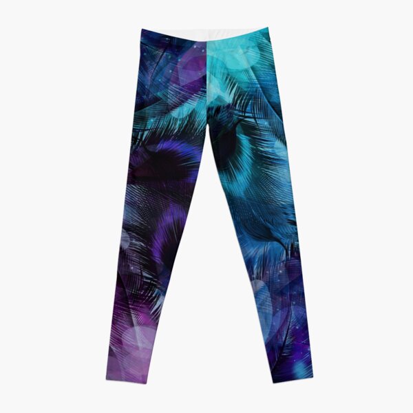 Purple Feather Leggings