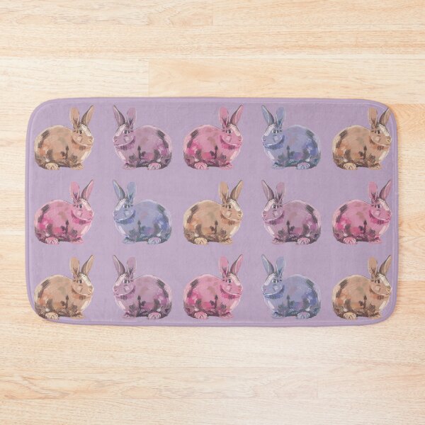 Item preview, Four cute rabbits on pink designed and sold by korasi.