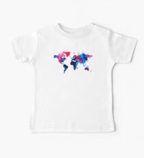 Map of The World 9 -Colorful Abstract Art Baby Tee