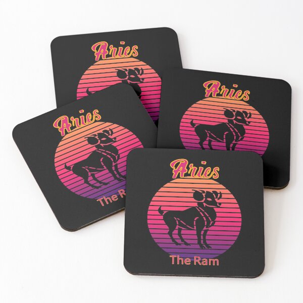 Artikelvorschau, Widder Geschenke Cool Retro Retro Sonnenuntergang Sternzeichen Geburtstag entworfen und verkauft von Art2Me.