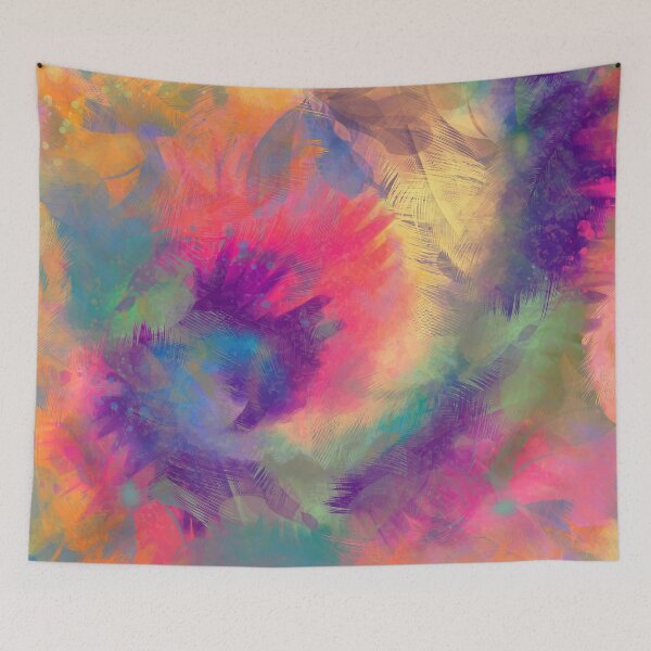 Item preview, Trippy Tie Dye Spiral Peacock Feather Pattern designed and sold by SoccaTamam.