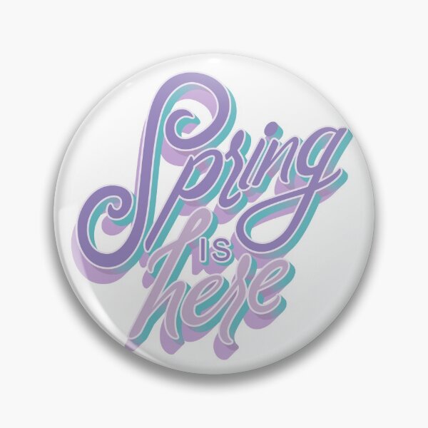 Item preview, Purple Spring Phrase spring is here designed and sold by Queengood.