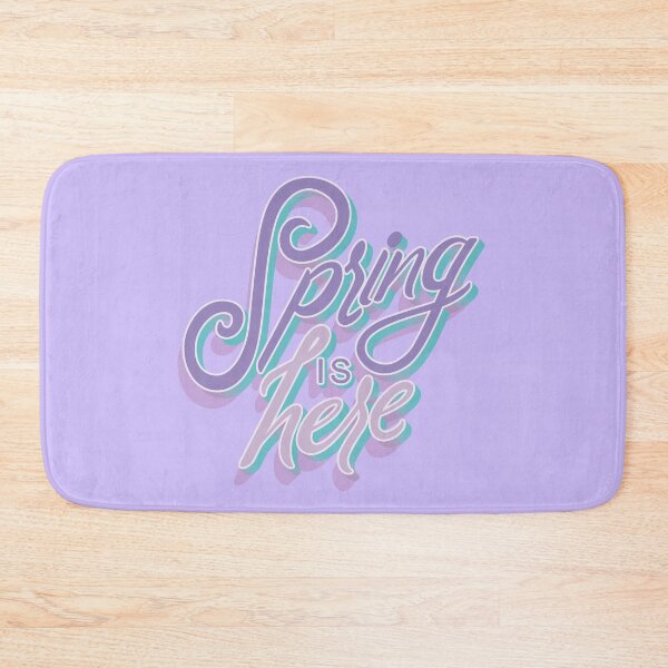 Item preview, Purple Spring Phrase spring is here designed and sold by Queengood.