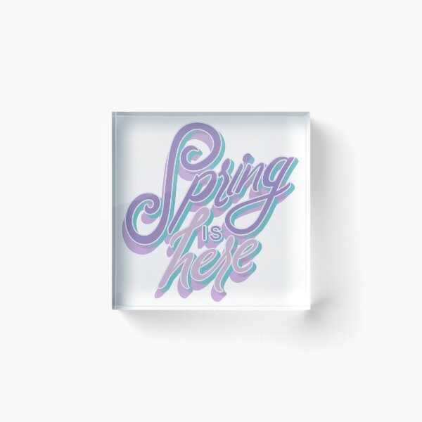 Item preview, Purple Spring Phrase spring is here designed and sold by Queengood.