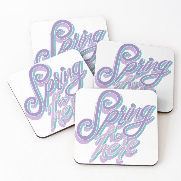 Item preview, Purple Spring Phrase spring is here designed and sold by Queengood.
