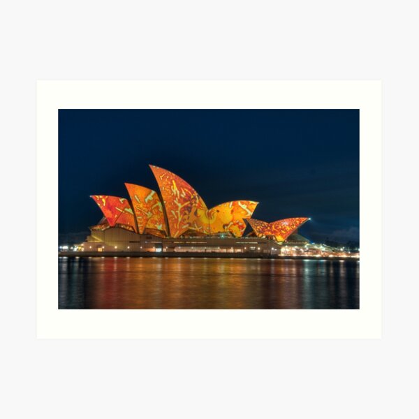 Opera House in the Colours of the Outback Art Print