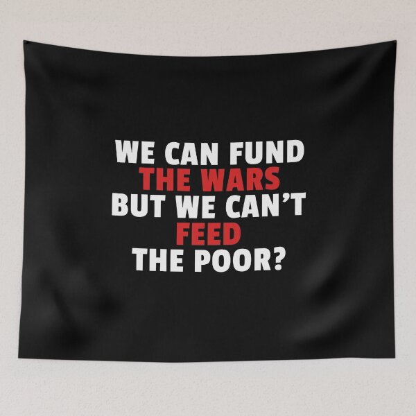 Item preview, Poverty War Political Slogan Leftist Pacifist Anti Capitalism Quote designed and sold by sillyquestions.