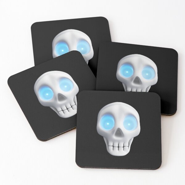 Item preview, Funny skull with shining blue eyes frontal designed and sold by lathspell.