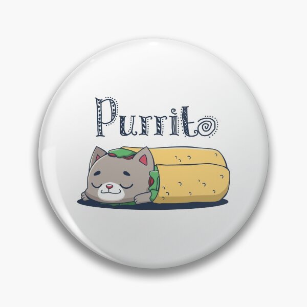 Item preview, Purrito pun designed and sold by GazingNeko.
