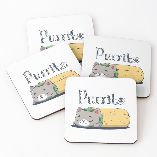 Item preview, Purrito pun designed and sold by GazingNeko.