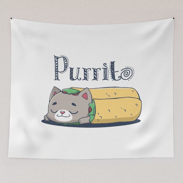 Item preview, Purrito pun designed and sold by GazingNeko.