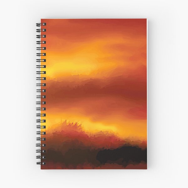 Item preview, Sunset Secne on Hills, abstract painting designed and sold by blueocan.