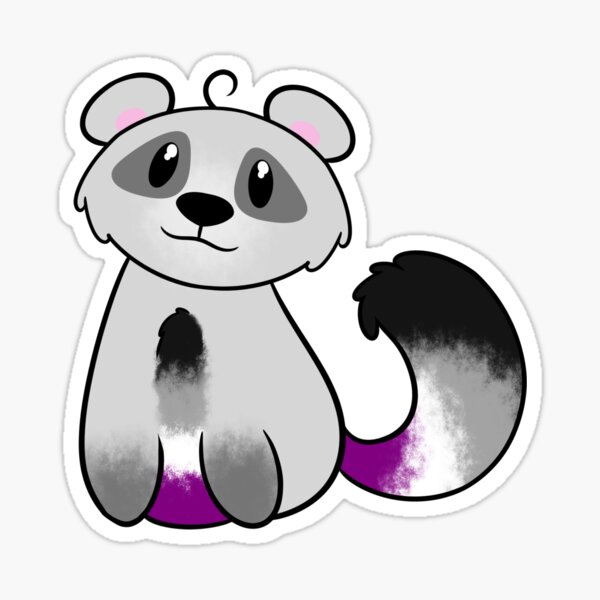 Asexual Raccoon Sticker By Lemyah Redbubble 7860