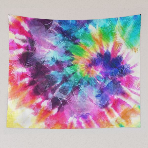 Item preview, Trippy Spiral Tie Dye Peacock Feather Pattern designed and sold by SoccaTamam.