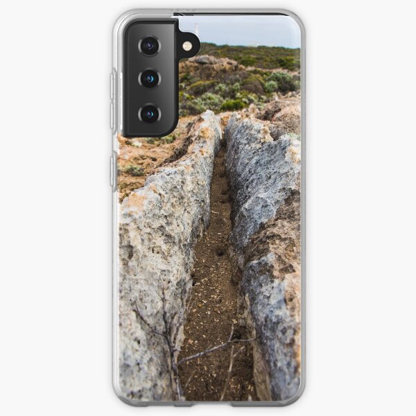 Rugged Australian coastline looking out to the Cape Nelson Lighthouse along the Great Ocean Road Samsung Galaxy Soft Case