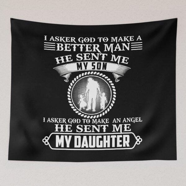 Item preview, I Asked God To Make Me A Better Man He Sent Me My Grandson I Asked God For An Angel Granddaughter Shirt designed and sold by Onlyc2025.