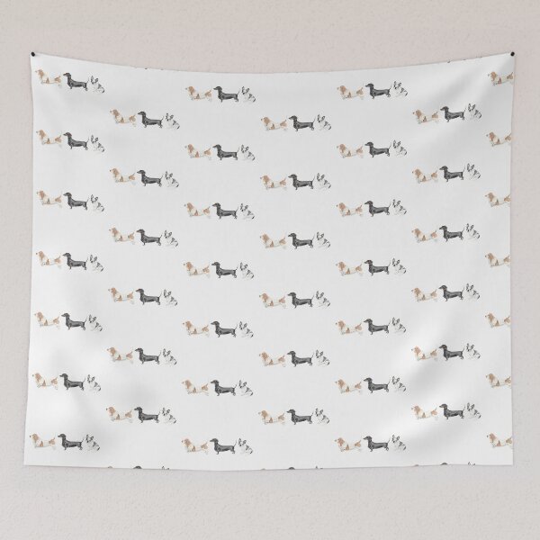 Item preview, Three cute dogs, Dachshund or sausage, Basset Hound and French Bulldog designed and sold by InesDetry.