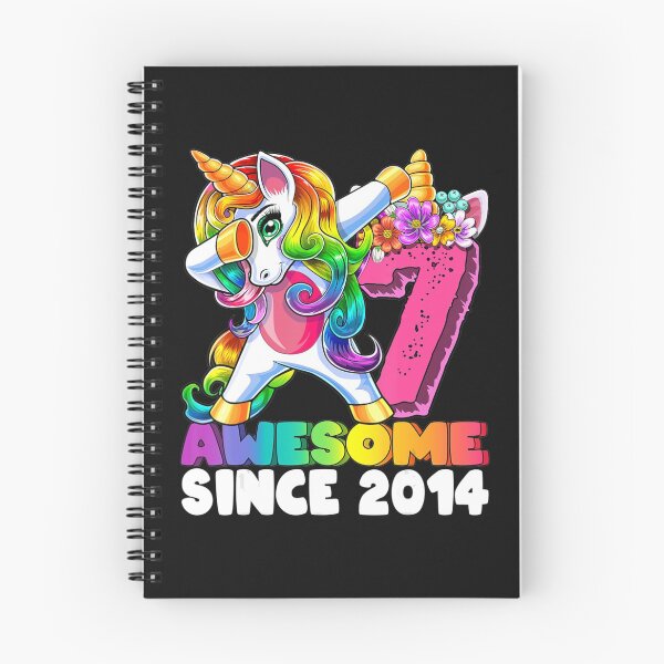 Item preview, Awesome Since 2014 Dabbing Unicorn 7Th Birthday Girls designed and sold by Jindohu58299.