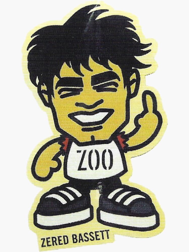 "Zoo York retro skateboard t shirt design " Sticker by Retro80sskate