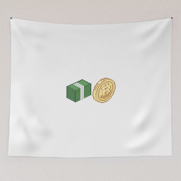 Item preview, Arte del pixel del dólar de Bitcoin designed and sold by Jane Rezy.