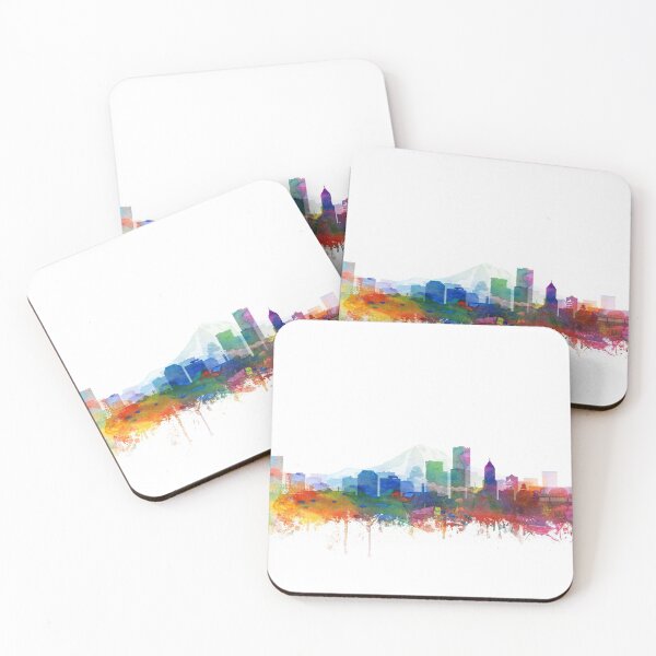 Item preview, Portland Skyline Watercolor by Zouzounio Art designed and sold by zouzounioart.