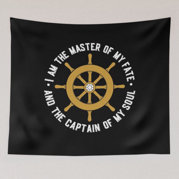 Item preview, I am the master of my fate and the captain of my soul. designed and sold by enigma3a.