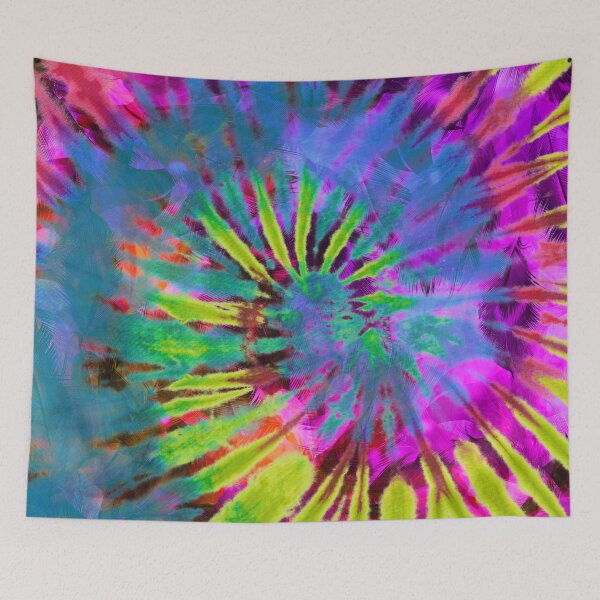 Item preview, Tie Dye Trippy Spiral Peacock Feather Pattern designed and sold by SoccaTamam.
