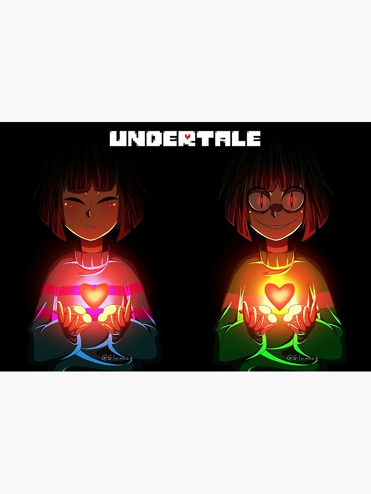 Undertale Frisk And Chara Postcard By Glamist Redbubble