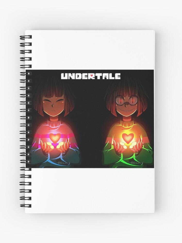 Undertale Frisk And Chara Spiral Notebook By Glamist Redbubble