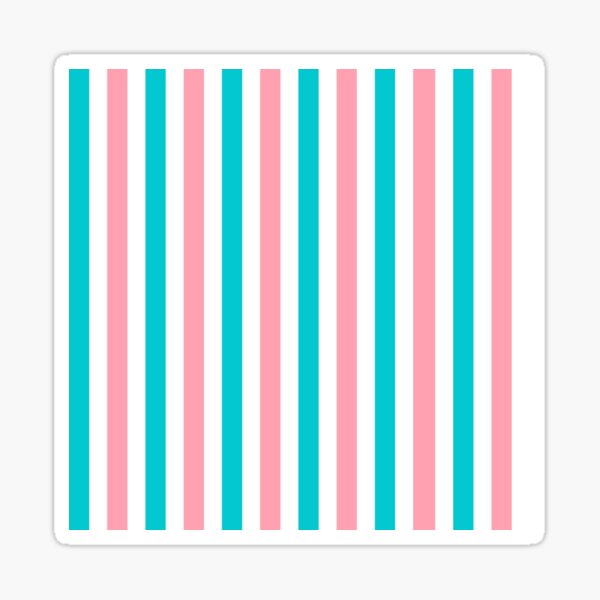 Pink and Blue Vertical Lines Sticker