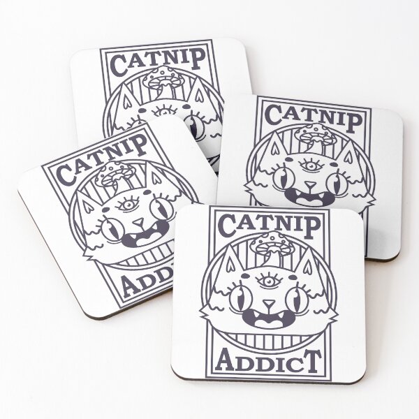 Item preview, Catnip addict illustration designed and sold by GazingNeko.