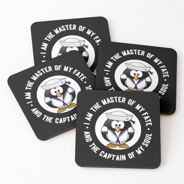 Item preview, I am the master of my fate and the captain of my soul. Penquin designed and sold by enigma3a.