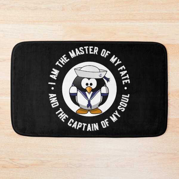 Item preview, I am the master of my fate and the captain of my soul. Penquin designed and sold by enigma3a.