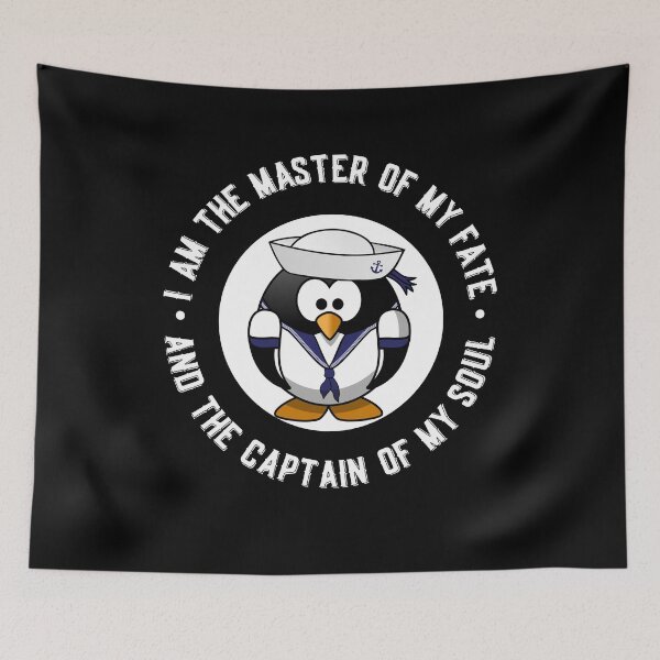 Item preview, I am the master of my fate and the captain of my soul. Penquin designed and sold by enigma3a.