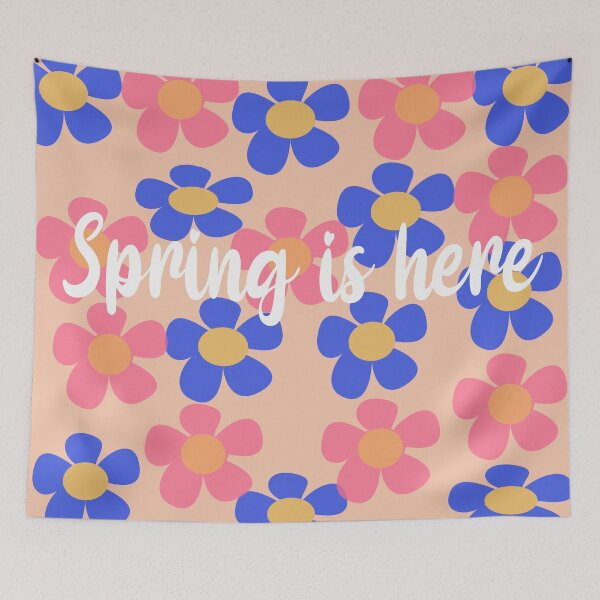 Item preview, colorful flower pattern spring is here designed and sold by Northendesigns.