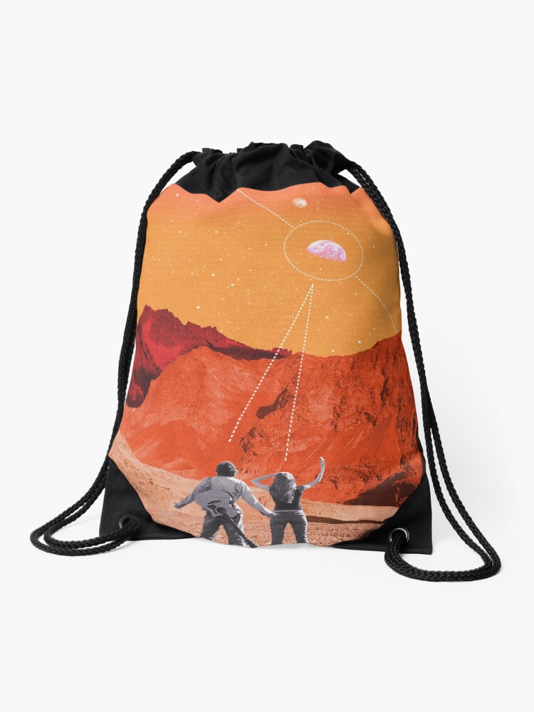 Thumbnail 1 of 3, Drawstring Bag, Mars Holidays designed and sold by AnaBrown.