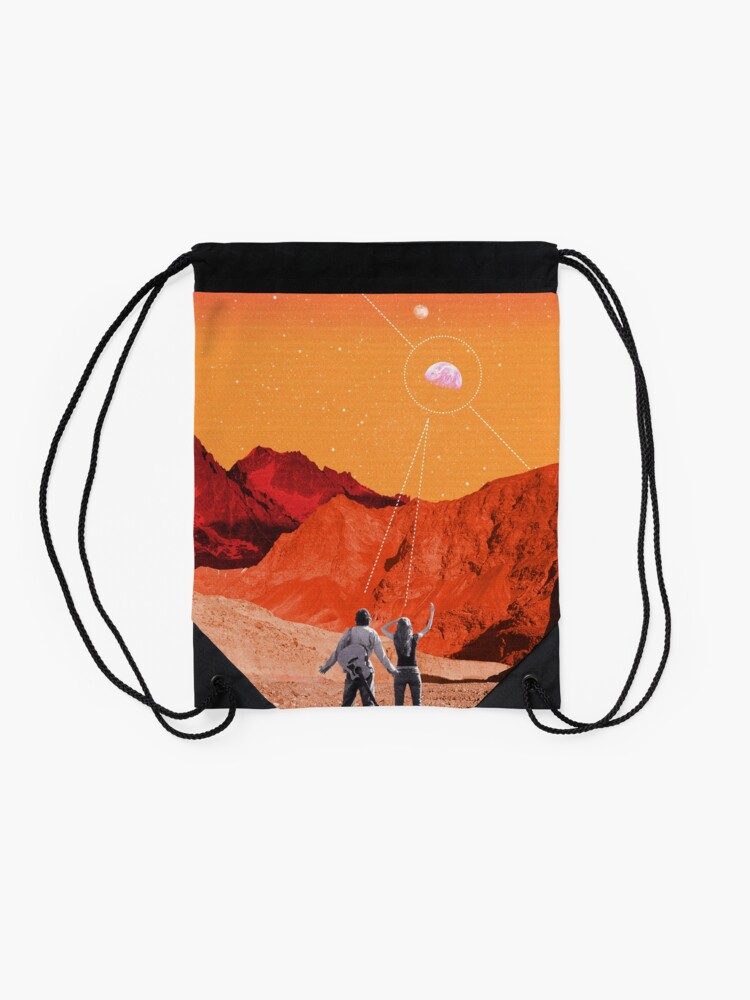 Thumbnail 2 of 3, Drawstring Bag, Mars Holidays designed and sold by AnaBrown.