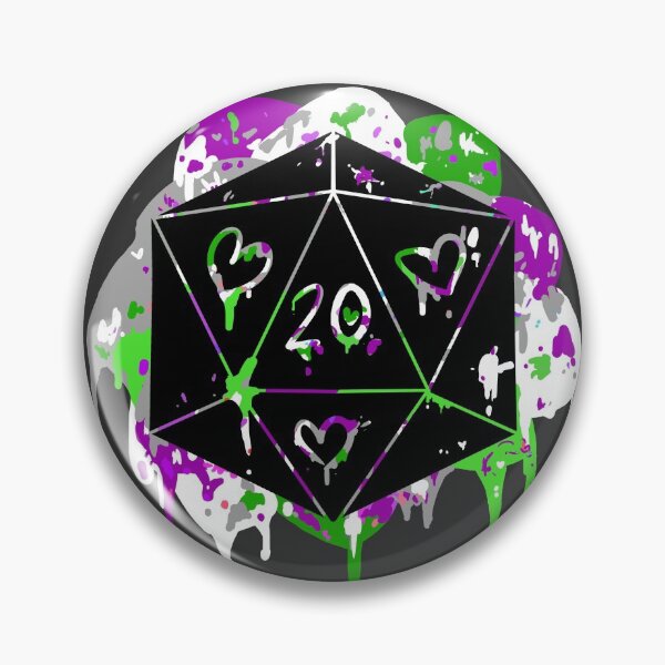 Item preview, Stealth AroAce Pride Dice Print designed and sold by Rain Gardens.