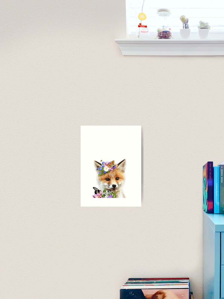 Carte de vœux for Sale avec l'œuvre « `` Bébé renard, impression d'Art bébé  animaux '' par Synplus » de l'artiste synplus